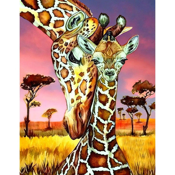 Affection Girafe Broderie Diamant Diamond Painting