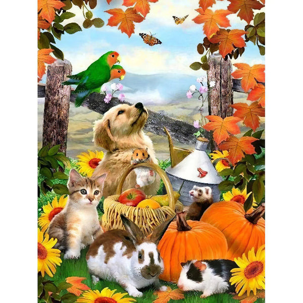 Animaux Halloween Broderie Diamant Diamond Painting