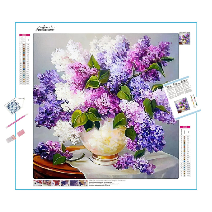 Bouquet de Fleurs de Lavande Broderie Diamant Diamond Painting