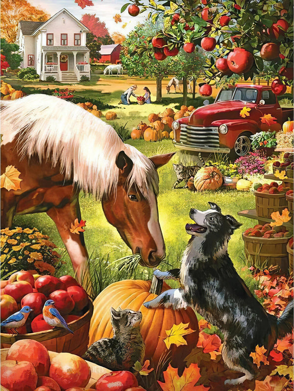 Cheval et Chiens Halloween Broderie Diamant Diamond Painting