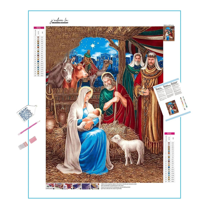 Chrétien Jésus bébé Broderie Diamant Diamond Painting