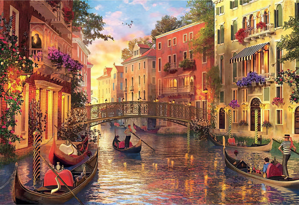 Coucher de Soleil Venise Ville Pont Broderie Diamant Diamond Painting