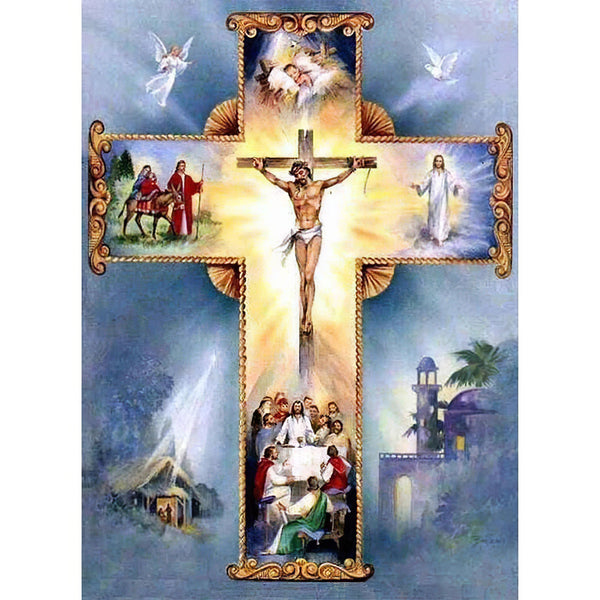 Croix et Jésus Broderie Diamant Diamond Painting