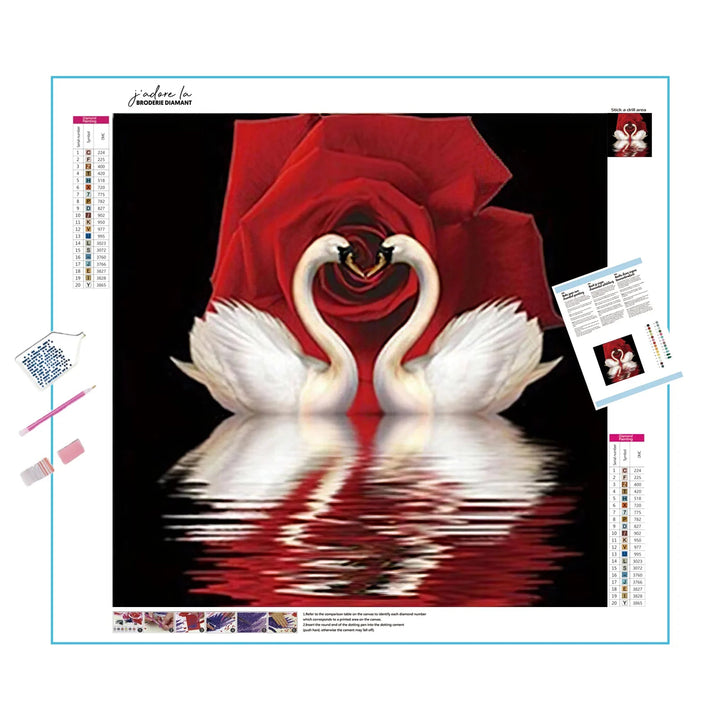 Cygne Rose Broderie Diamant Diamond Painting