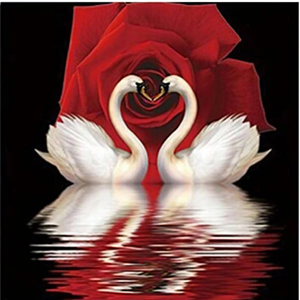 Cygne Rose Broderie Diamant Diamond Painting