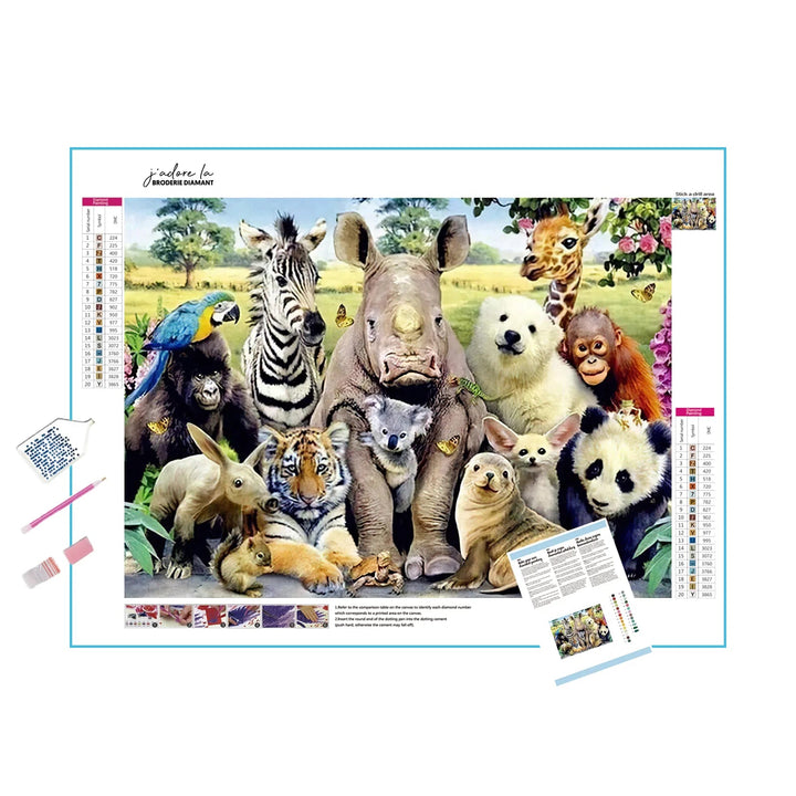 Différents animaux Broderie Diamant Diamond Painting