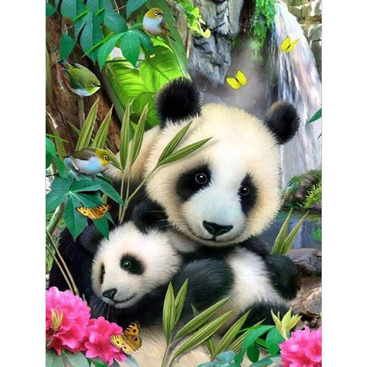 Famille Panda Broderie Diamant Diamond Painting