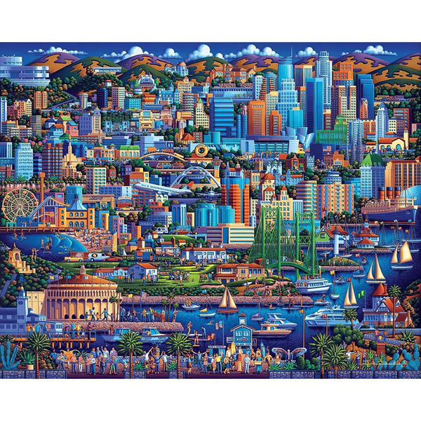 Horizon de la ville de Los Angeles Broderie Diamant Diamond Painting