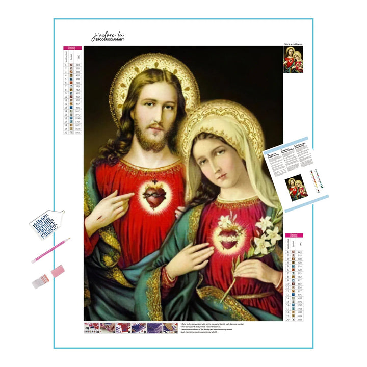 Jésus et Mère Marie Broderie Diamant Diamond Painting