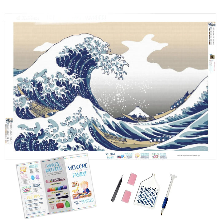 La grande vague au large de KANAGAWA Broderie Diamant Diamond Painting