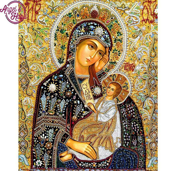 Mère Marie et Jésus Broderie Diamant Diamond Painting