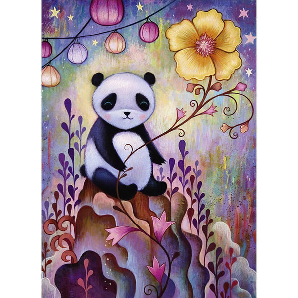 Panda Flower Broderie Diamant Diamond Painting