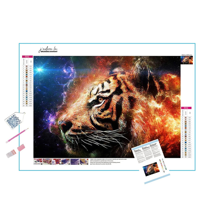 Tigre dans la Galaxie Broderie Diamant Diamond Painting