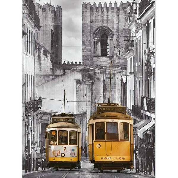 Tramway jaune Broderie Diamant Diamond Painting