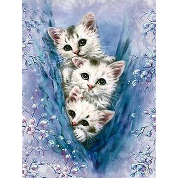 Trois chats Broderie Diamant Diamond Painting