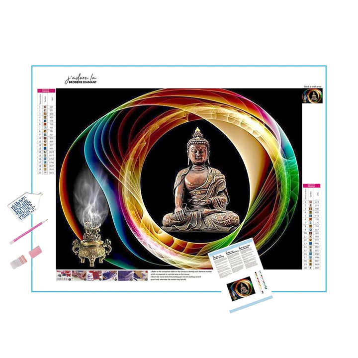 Un Bouddha dans une Bulle Broderie Diamant Diamond Painting