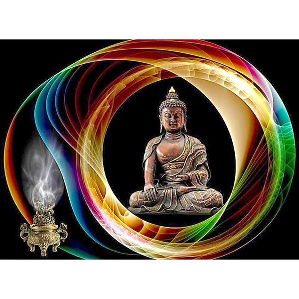 Un Bouddha dans une Bulle Broderie Diamant Diamond Painting